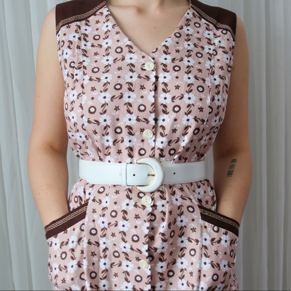 60’s / 70’s Floral Shift Dress with Pockets - Picture 2 of 8